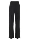 Elisabetta Franchi Wide-leg Trousers With High Waist In 黑色