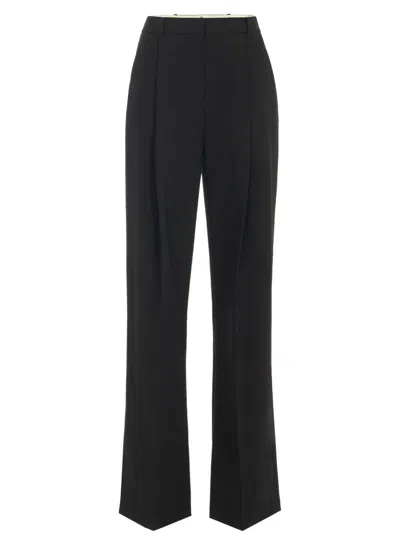 ELISABETTA FRANCHI PLEATED CREPE TAILORED TROUSERS