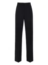 Elisabetta Franchi Pleated Crepe Trousers In Black