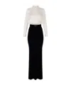Elisabetta Franchi Pleated-front Maxi Dress In Black