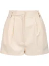 Elisabetta Franchi Pleated-front Shorts In Neutrals
