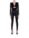 Elisabetta Franchi Cut-out Detailed Jumpsuit In Black