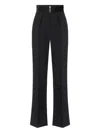 Elisabetta Franchi Pleated Palazzo Pants In Black