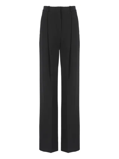 Elisabetta Franchi Pleated-pocket Trousers In Black