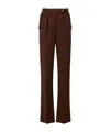 Elisabetta Franchi Pleated Pocket Trousers In Brown