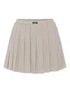 Elisabetta Franchi Pleated Polka-dot Skirt In Neutral