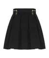 Elisabetta Franchi Pleated Mini Skirt In Black