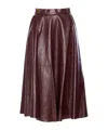 Elisabetta Franchi A-line Silhouette Skirt With Metallic Buckle Detail In Burgundy