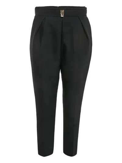 Pre-owned Elisabetta Franchi Pleated Trousers In Black