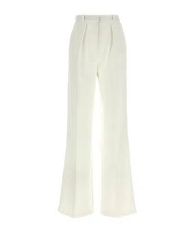 Elisabetta Franchi Pleated Trousers In White