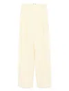 Elisabetta Franchi Pleated Trousers In Yellow