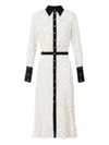 Elisabetta Franchi Geometric-print Button-front Maxi Dress In White