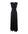 Elisabetta Franchi Red Carpet Lurex Jersey Dress In Black