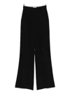 Elisabetta Franchi Pleated Wide-leg Trousers In Black