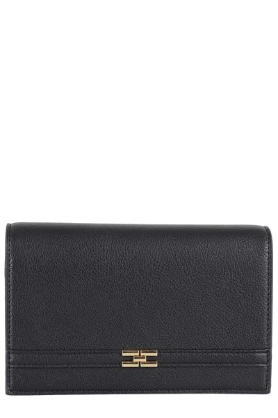 Elisabetta Franchi Pochette With Logo In Black