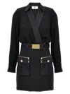 Elisabetta Franchi Wrap-design Cargo-pocket Mini Dress