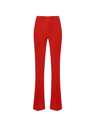Elisabetta Franchi Pocket Flared Trousers In Red