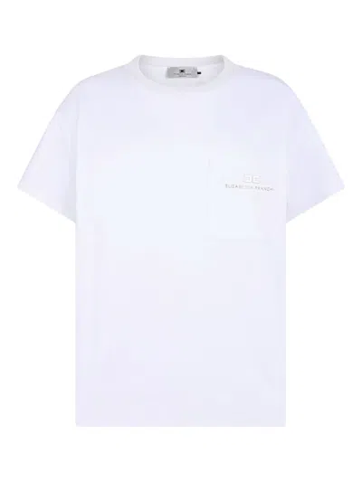 ELISABETTA FRANCHI POCKET LOGO-PLAQUE SWEATER