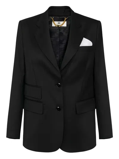 ELISABETTA FRANCHI POCKET SQUARE SINGLE-BREASTED JACKET