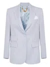 Elisabetta Franchi Pocket-square Single-breasted Jacket In Blue
