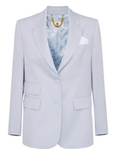 Elisabetta Franchi Pocket-square Single-breasted Jacket In Blue