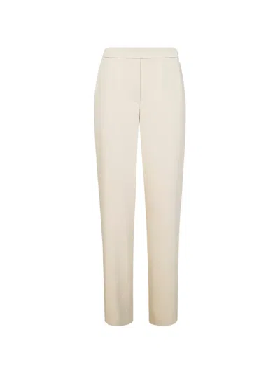 Elisabetta Franchi Neutral Beige Elastic Back Straight Trousers