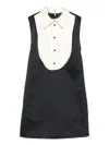 Elisabetta Franchi Point-collar Sleeveless Dress In Black