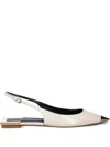 Elisabetta Franchi Pointed-toe Slingback Ballet Flats