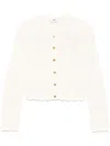 Elisabetta Franchi Sheer Detailing Cardigan In Neutrals