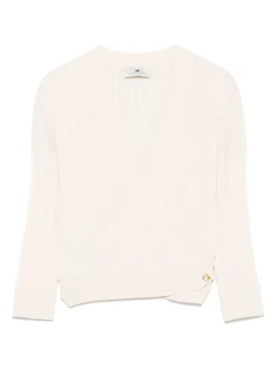 ELISABETTA FRANCHI POINTELLE WRAP TOP