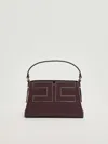 Elisabetta Franchi Poliestere Shoulder Bag In Burgundy