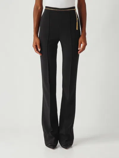 Elisabetta Franchi Poliestere Trousers In Black