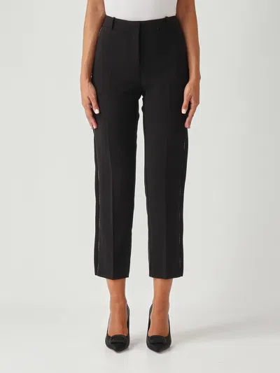 Elisabetta Franchi Poliestere Trousers In Black