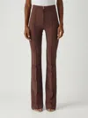 Elisabetta Franchi Flared Brown Trousers With High Waist In Brown