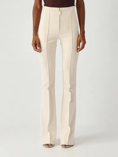 Elisabetta Franchi Poliestere Trousers In Neutral
