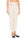 Elisabetta Franchi Poliestere Trousers In Yellow Cream