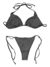 Elisabetta Franchi Polka-dot Bikini In Gray