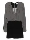 Elisabetta Franchi Dress In Viscose Fabric With Polka Dot Print And Embroidered Scallop In Black