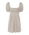 Elisabetta Franchi Polka Dot Print Dress In Nude