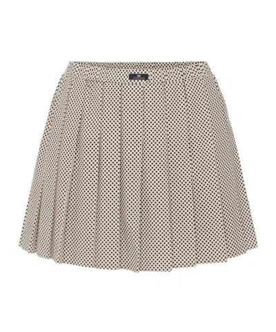 Elisabetta Franchi Cotton Skirt With Polka Dot Print In Multi