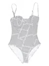 Elisabetta Franchi Polka-dot Swimsuit In Gray
