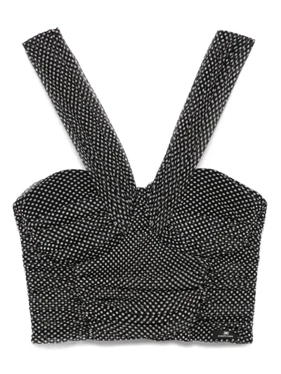ELISABETTA FRANCHI POLKA DOT-PRINT TOP