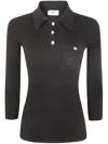 Elisabetta Franchi Polo Neck Sweater In Black
