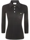 Elisabetta Franchi Polo Neck Sweater In Black