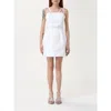 Elisabetta Franchi Bicolor Polyester Casual Dress In White