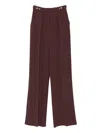 Elisabetta Franchi Polyester Pants In Burgundy
