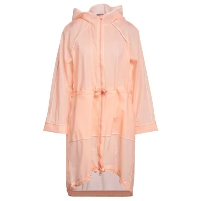 ELISABETTA FRANCHI POWDER PINK LONG WATERPROOF JACKET