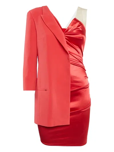 Pre-owned Elisabetta Franchi  Asymmetric Satin Dress