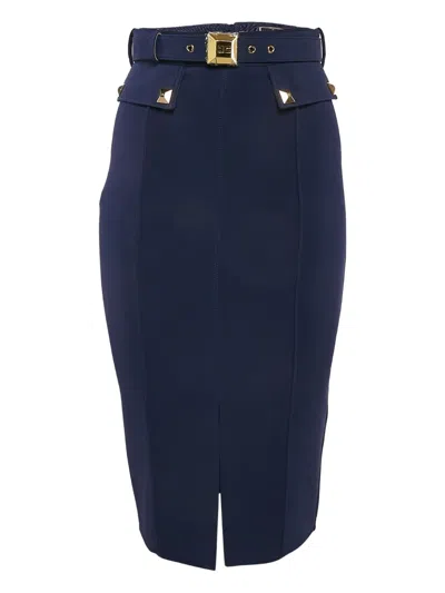 Pre-owned Elisabetta Franchi  Belted Pencil Skirt