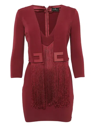 Pre-owned Elisabetta Franchi  Layered Dress In Red